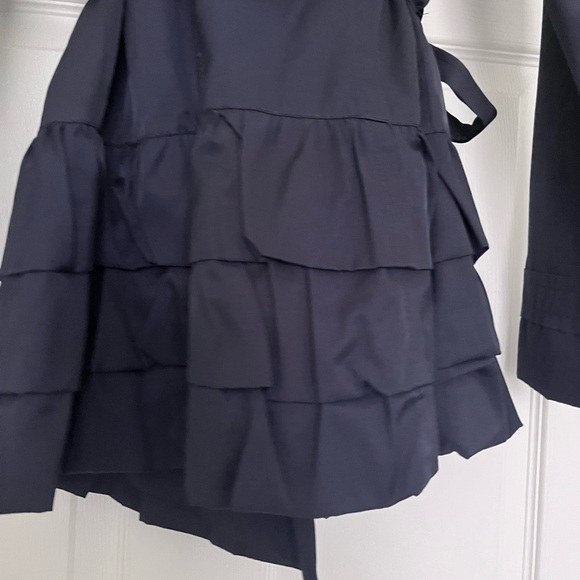 Express pea coat with ruffles - Picture 3 of 4